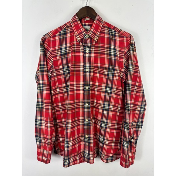 J.CREW Other - J.Crew Slim Fit Button Down Shirt Mens Small Red Plaid Tailored Lightweight